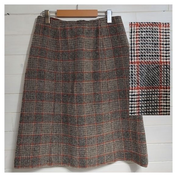 Pendelton Houndstooth skirt 100% pure wool - Picture 1 of 11